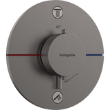 hansgrohe Hansgrohe ShowerSelect Comfort S Termostatarmatur til indbygning med afspærring til 2 udtag – børstet sort krom PVD