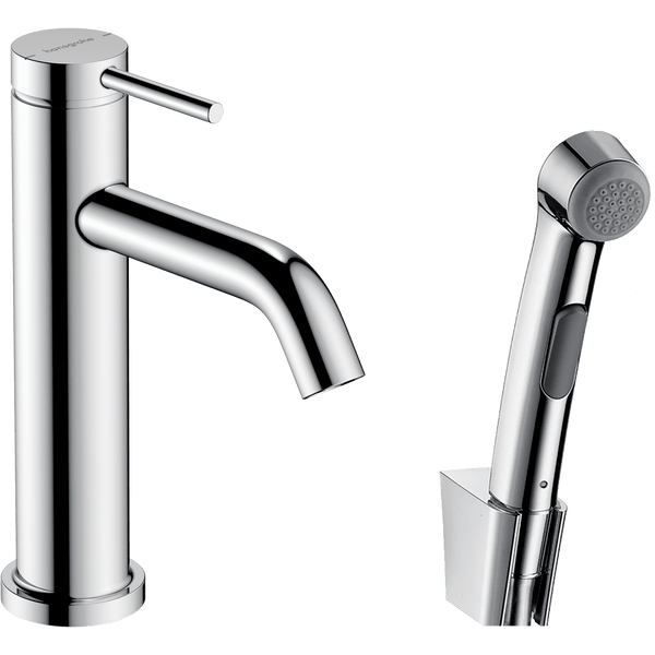 hansgrohe Håndvaskarmatur Hansgrohe Tecturis S 1-grebs håndvaskarmatur 110 med bidettebruser og 160cm bruserslange – krom