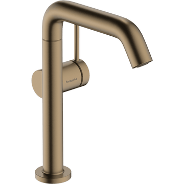 hansgrohe Håndvaskarmatur Hansgrohe Tecturis S 1-grebs håndvaskarmatur 210 Fine CoolStart med svingtud og push-open bundventil – børstet bronze
