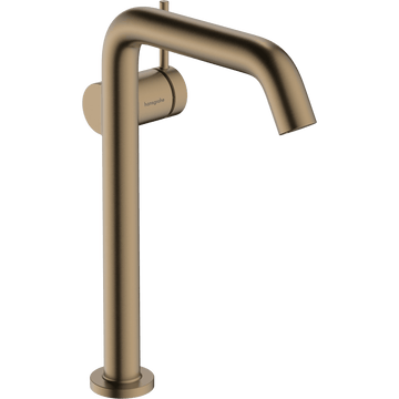 hansgrohe Håndvaskarmatur Hansgrohe Tecturis S 1-grebs håndvaskarmatur 240 Fine CoolStart med push-open bundventil – børstet bronze