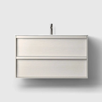 HAVEN Badeværelsesmøbler HAVEN H2/100 - White Wood med bordplade i porcelæn