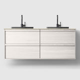 HAVEN Badeværelsesmøbler HAVEN H2/120 badeværelsesmøbel - Norrvange beige bordplade og håndvask - White Wood