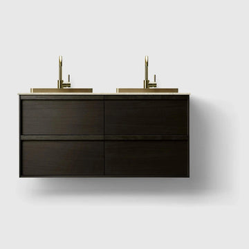 HAVEN Badeværelsesmøbler HAVEN H2/120 - Dark Wood med stenbordplade