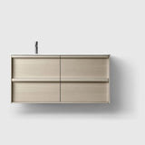 HAVEN Badeværelsesmøbler HAVEN H2/120 - Light Ash Wood med bordplade i porcelæn