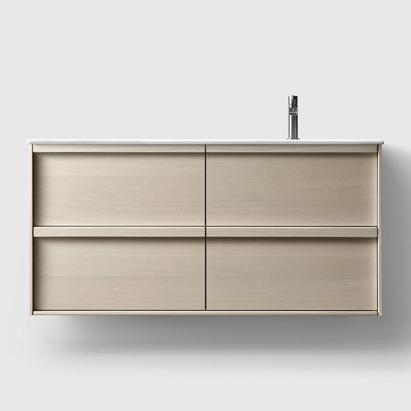 HAVEN Badeværelsesmøbler HAVEN H2/120 - Light Ash Wood med bordplade i porcelæn