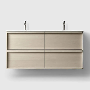 HAVEN Badeværelsesmøbler HAVEN H2/120 - Light Ash Wood med bordplade i porcelæn