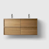 HAVEN Badeværelsesmøbler HAVEN H2/120 - Oak Wood med bordplade i porcelæn