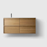HAVEN Badeværelsesmøbler HAVEN H2/120 - Oak Wood med bordplade i porcelæn