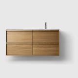 HAVEN Badeværelsesmøbler HAVEN H2/120 - Oak Wood med bordplade i porcelæn