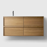 HAVEN Badeværelsesmøbler HAVEN H2/120 - Oak Wood med bordplade i porcelæn