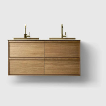 HAVEN Badeværelsesmøbler HAVEN H2/120 - Oak Wood med stenbordplade