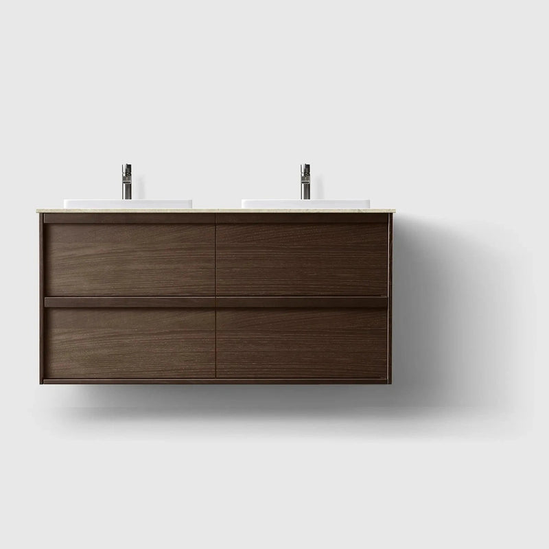 HAVEN Badeværelsesmøbler HAVEN H2/120 - Smoked Oak Wood med stenbordplade