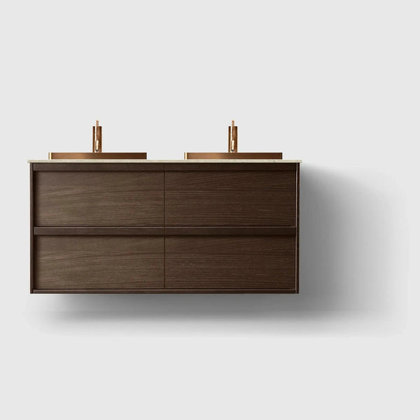 HAVEN Badeværelsesmøbler HAVEN H2/120 - Smoked Oak Wood med stenbordplade
