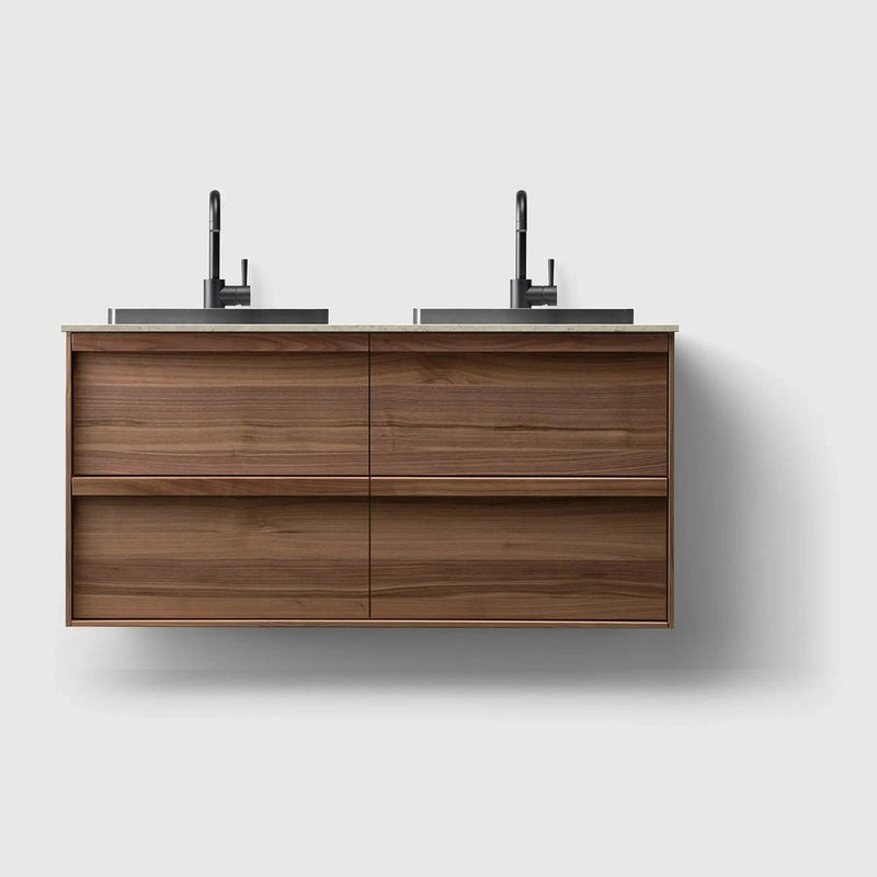 HAVEN Badeværelsesmøbler HAVEN H2/120 - Walnut Wood med stenbordplade