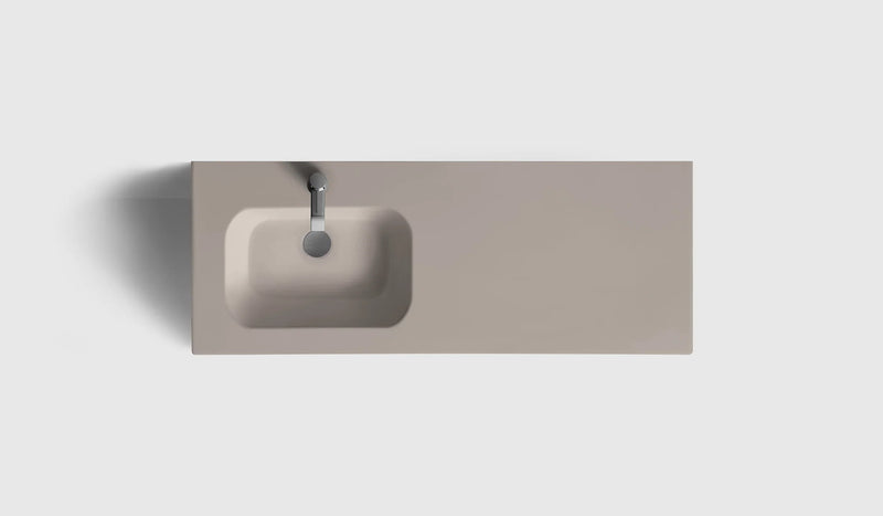 HAVEN Badeværelsesmøbler HAVEN H2/120 - Walnut Wood med vask til højre/venstre i porcelæn