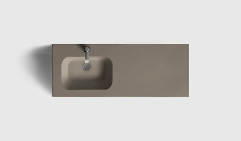 HAVEN Badeværelsesmøbler HAVEN H2/120 - Walnut Wood med vask til højre/venstre i porcelæn