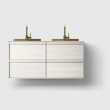 HAVEN Badeværelsesmøbler HAVEN H2/120 - White Wood med stenbordplade