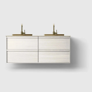 HAVEN Badeværelsesmøbler HAVEN H2/140 - White Wood med stenbordplade