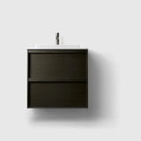HAVEN Badeværelsesmøbler HAVEN H2/60 - Dark Wood med bordplade i hvid solid surface