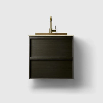 HAVEN Badeværelsesmøbler HAVEN H2/60 - Dark Wood med stenbordplade