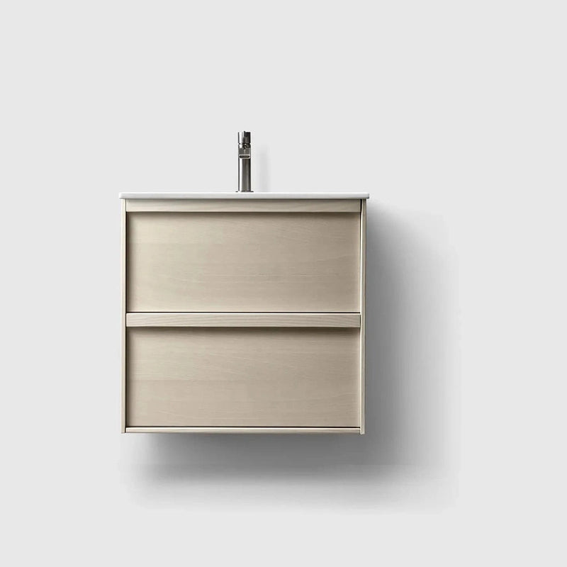 HAVEN Badeværelsesmøbler HAVEN H2/60 - Light Ash Wood med bordplade i porcelæn