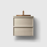 HAVEN Badeværelsesmøbler HAVEN H2/60 - Light Ash Wood med stenbordplade