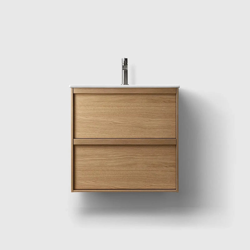 HAVEN Badeværelsesmøbler HAVEN H2/60 - Oak Wood med bordplade i porcelæn