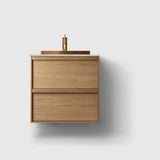 HAVEN Badeværelsesmøbler HAVEN H2/60 - Oak Wood med stenbordplade