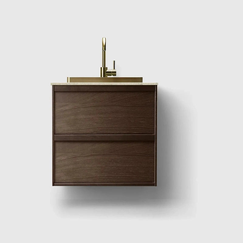 HAVEN Badeværelsesmøbler HAVEN H2/60 - Smoked Oak Wood med stenbordplade