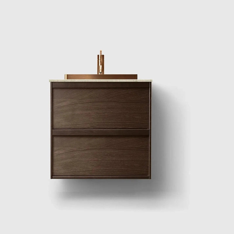 HAVEN Badeværelsesmøbler HAVEN H2/60 - Smoked Oak Wood med stenbordplade