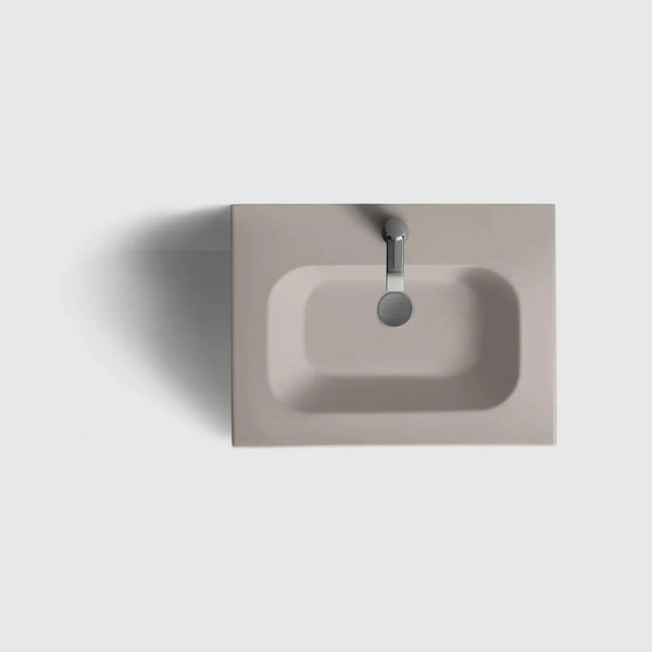 HAVEN Badeværelsesmøbler HAVEN H2/60 - Walnut Wood med bordplade i porcelæn