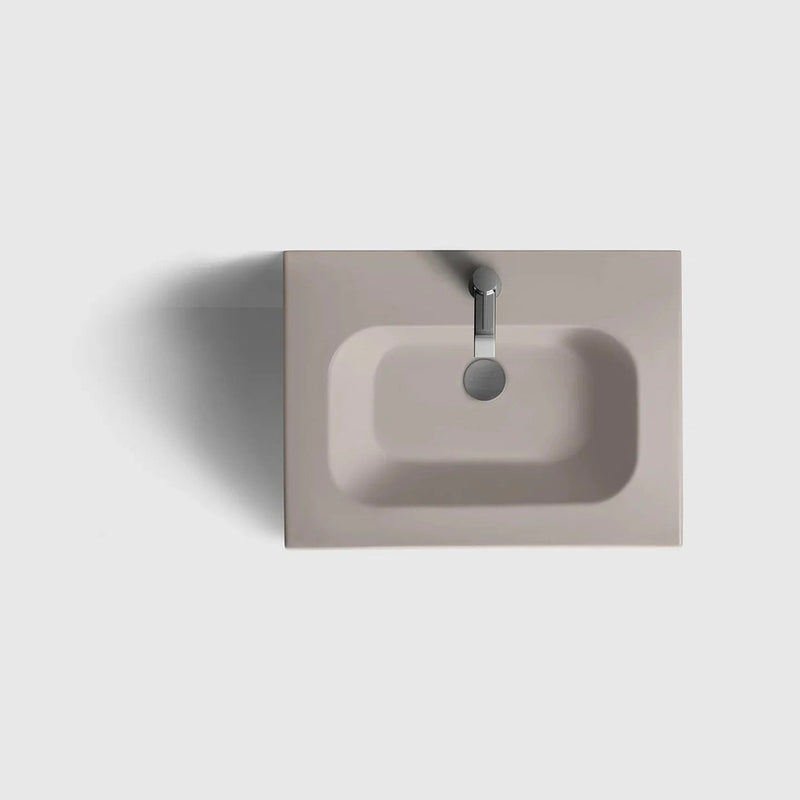 HAVEN Badeværelsesmøbler HAVEN H2/60 - Walnut Wood med bordplade i porcelæn