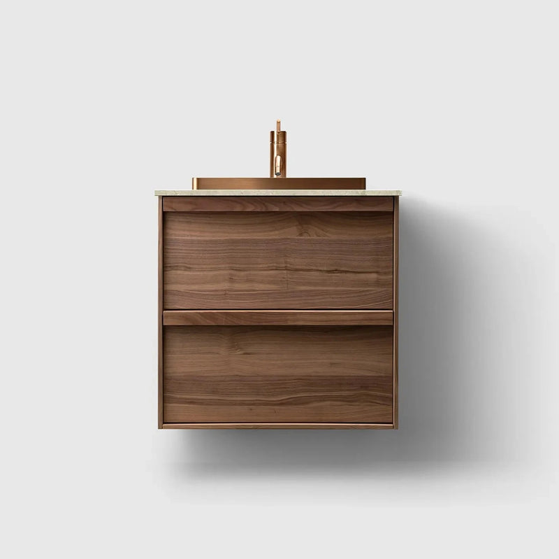 HAVEN Badeværelsesmøbler HAVEN H2/60 - Walnut Wood med stenbordplade