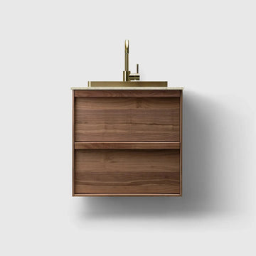 HAVEN Badeværelsesmøbler HAVEN H2/60 - Walnut Wood med stenbordplade