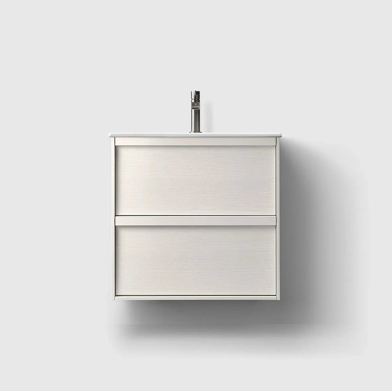 HAVEN Badeværelsesmøbler HAVEN H2/60 - White Wood med bordplade i porcelæn