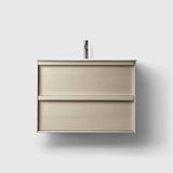 HAVEN Badeværelsesmøbler HAVEN H2/80 - Light Ash Wood med bordplade i porcelæn