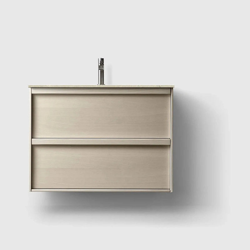 HAVEN Badeværelsesmøbler HAVEN H2/80 - Light Ash Wood med stenbordplade