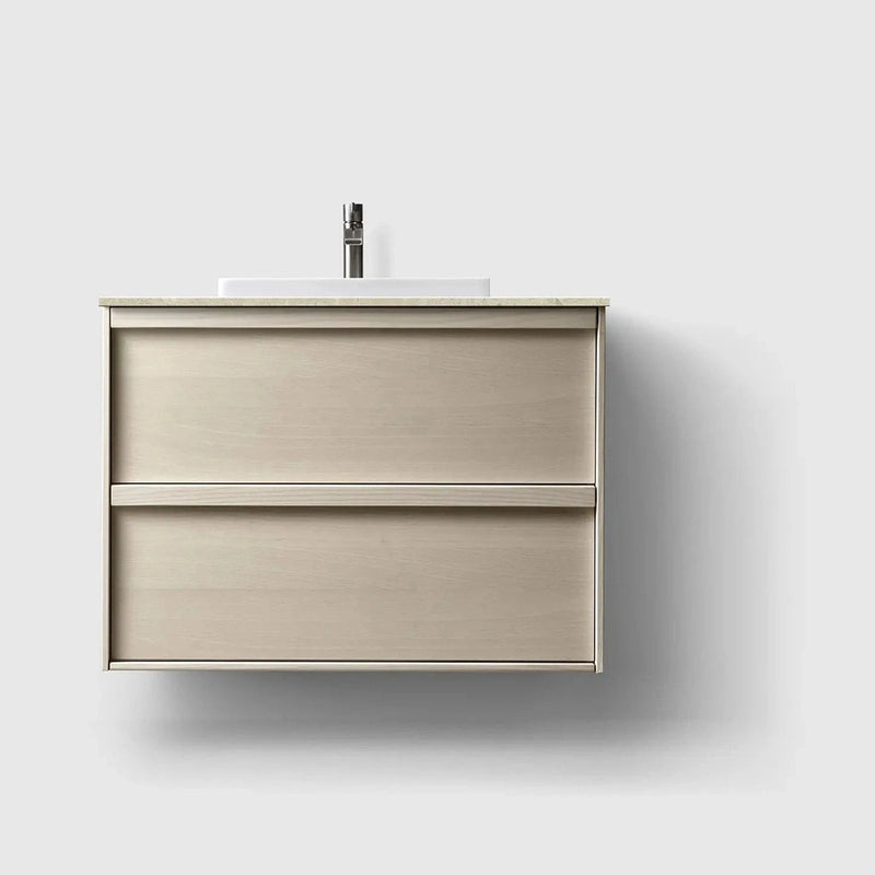 HAVEN Badeværelsesmøbler HAVEN H2/80 - Light Ash Wood med stenbordplade