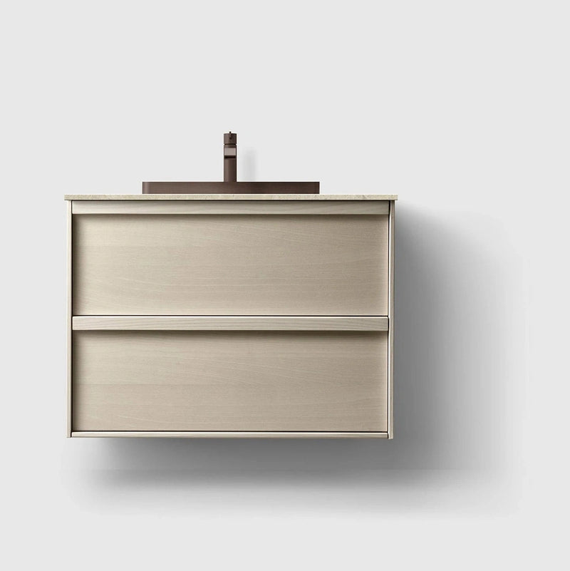 HAVEN Badeværelsesmøbler HAVEN H2/80 - Light Ash Wood med stenbordplade