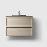 HAVEN Badeværelsesmøbler HAVEN H2/80 - Light Ash Wood med stenbordplade
