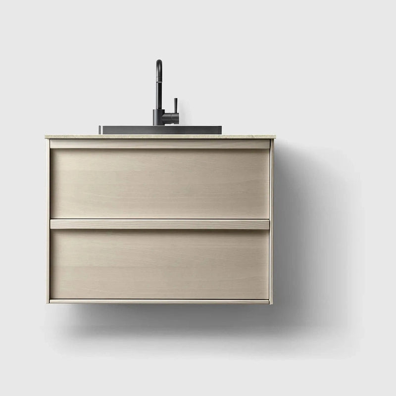 HAVEN Badeværelsesmøbler HAVEN H2/80 - Light Ash Wood med stenbordplade