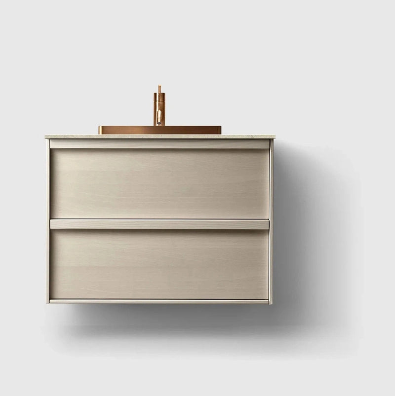 HAVEN Badeværelsesmøbler HAVEN H2/80 - Light Ash Wood med stenbordplade