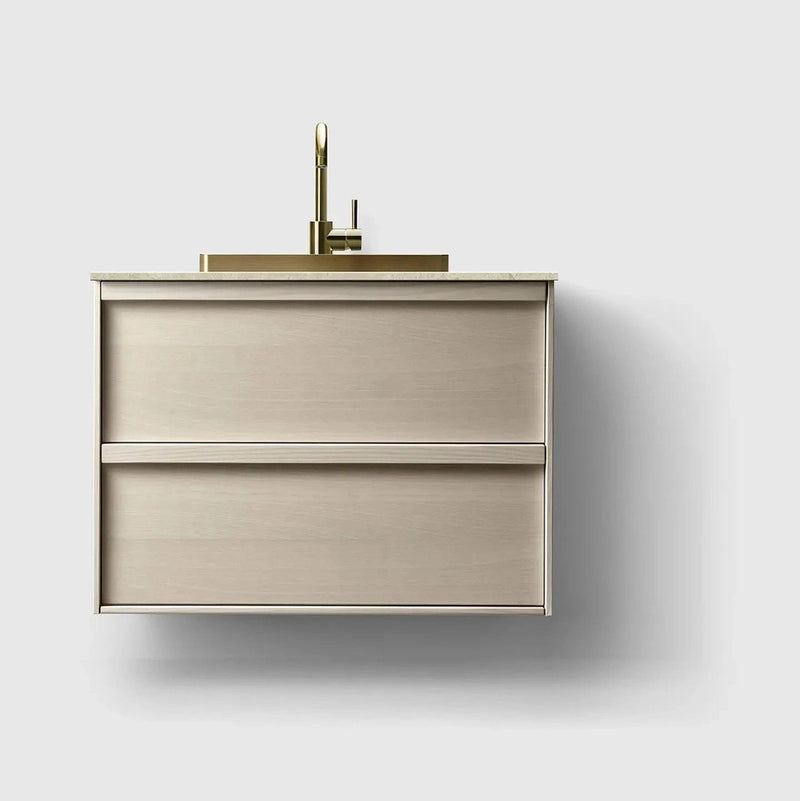 HAVEN Badeværelsesmøbler HAVEN H2/80 - Light Ash Wood med stenbordplade