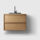 HAVEN Badeværelsesmøbler HAVEN H2/80 - Oak Wood med stenbordplade