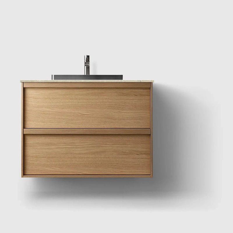 HAVEN Badeværelsesmøbler HAVEN H2/80 - Oak Wood med stenbordplade