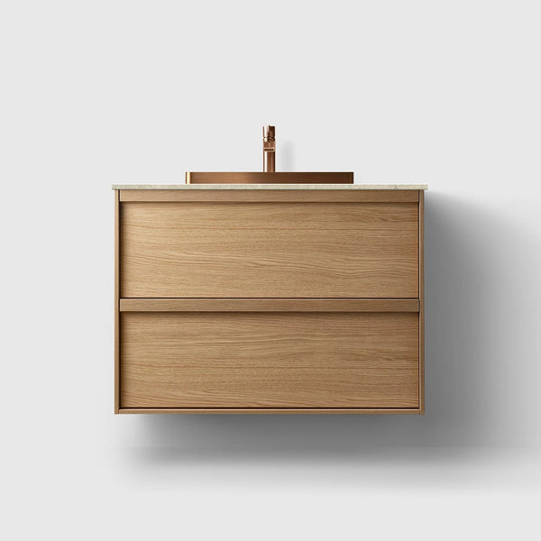 HAVEN Badeværelsesmøbler HAVEN H2/80 - Oak Wood med stenbordplade