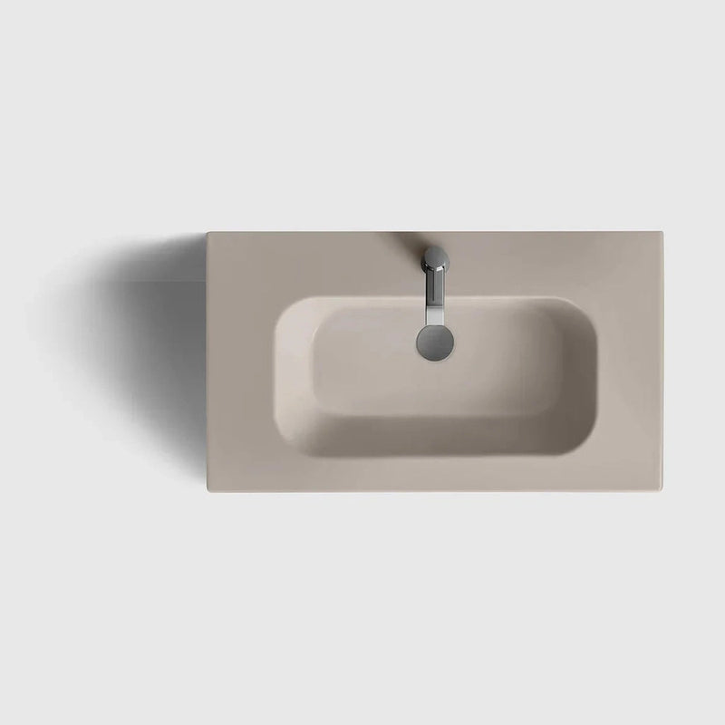 HAVEN Badeværelsesmøbler HAVEN H2/80 - Walnut Wood med bordplade i porcelæn