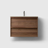 HAVEN Badeværelsesmøbler HAVEN H2/80 - Walnut Wood med stenbordplade