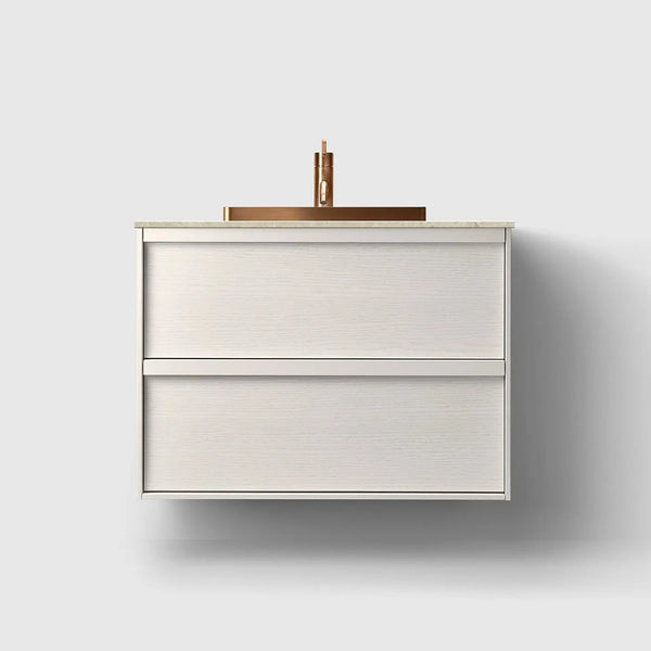 HAVEN Badeværelsesmøbler HAVEN H2/80 - White Wood med stenbordplade