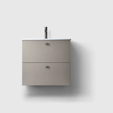 HAVEN Badeværelsesmøbler HAVEN H3/60S badeværelsesmøbel slim - porcelænshåndvask - Warm Grey